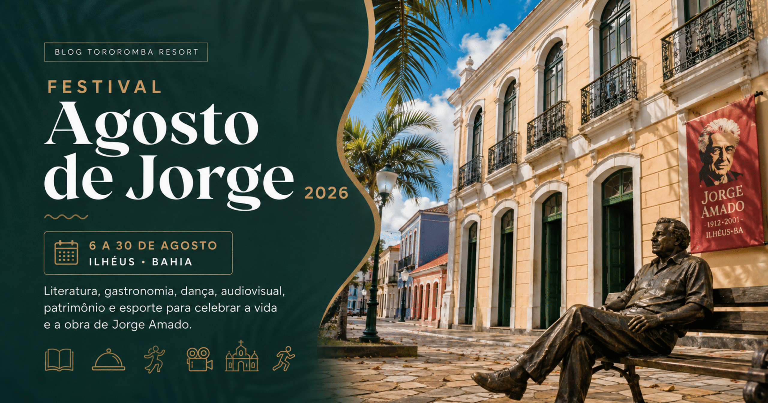 O Festival Agosto de Jorge ocupa diferentes espaços da cidade e dá um bom motivo para combinar praia com cultura durante a viagem.